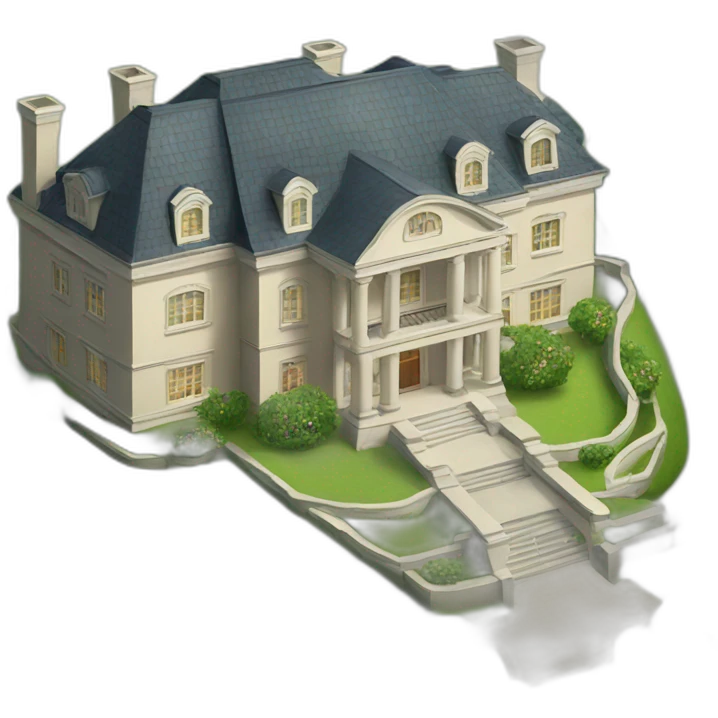 luxury mansion in a hill emoji