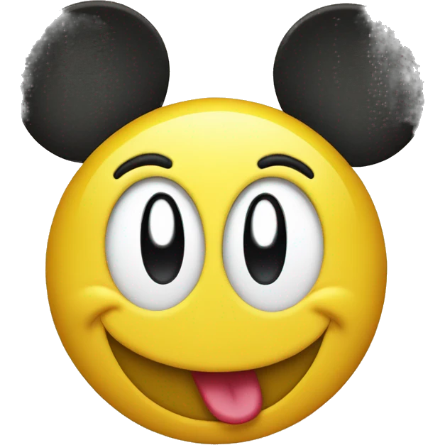 Yellow Smiley face with Mickey ears emoji