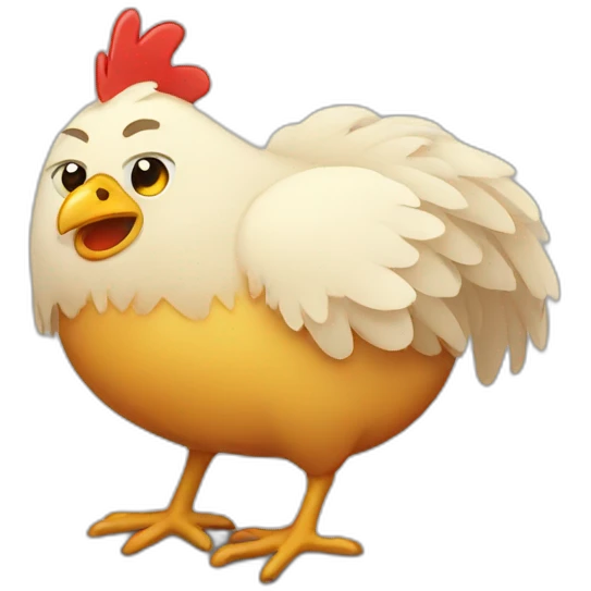 tired chicken emoji