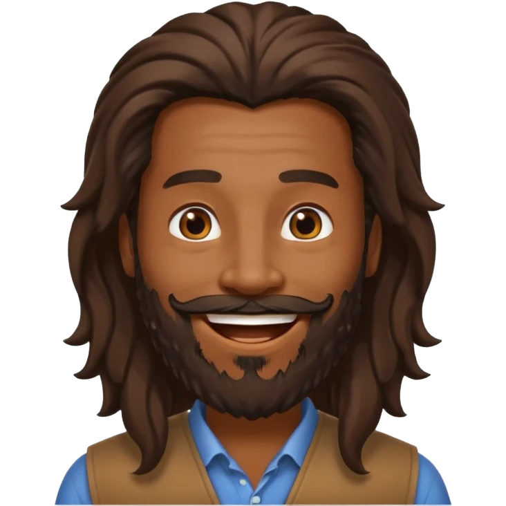 long haired bearded black man emoji
