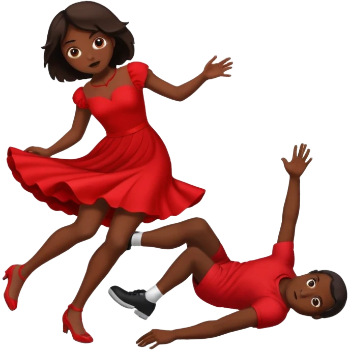 I want a man tripping a girl over and the girl falling to the floor emoji