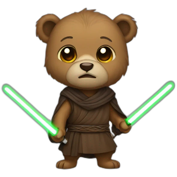 Bear jedi emoji