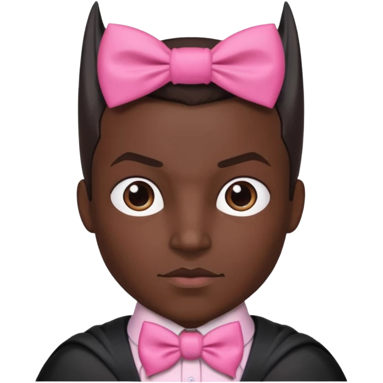 Batman with pink bow emoji