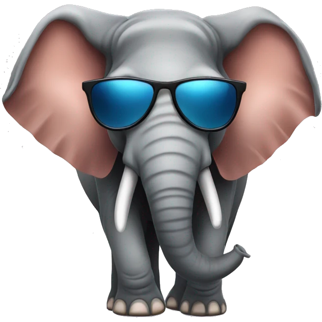 Elephant wearing sunglasses emoji