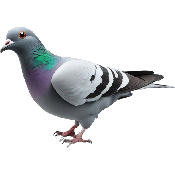 pigeon smashed into glass emoji