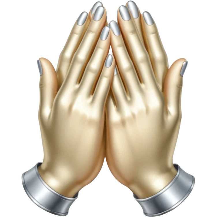 praying metallic hands emoji