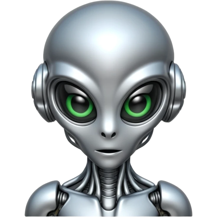 alien in cyborg emoji