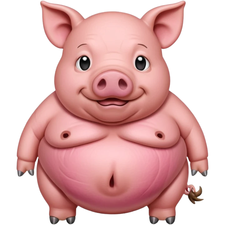 pig with a big stomach emoji