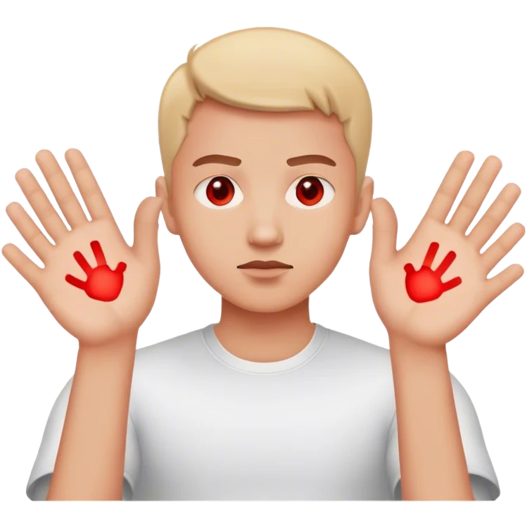 alert icon with hads emoji