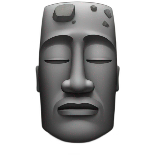 sleeping-moai-stature emoji