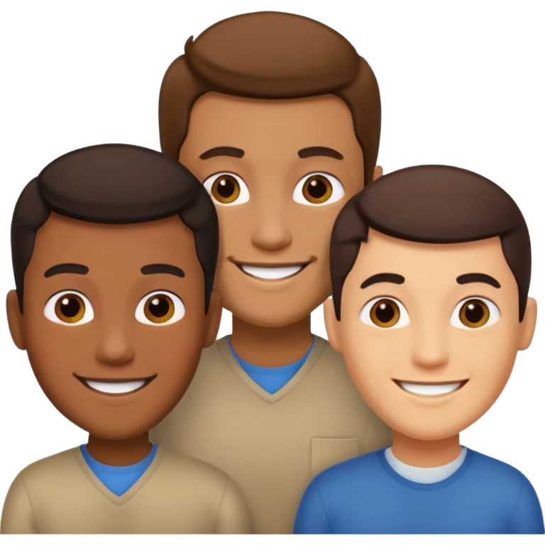 Three men friends emoji