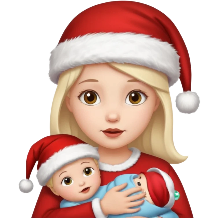 christmas girl look like baby face emoji