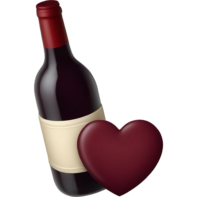 burgundy / wine red heart emoji