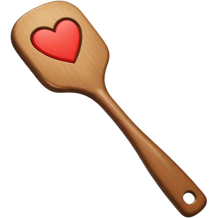 Paddle – wooden paddle with heart cutout. emoji