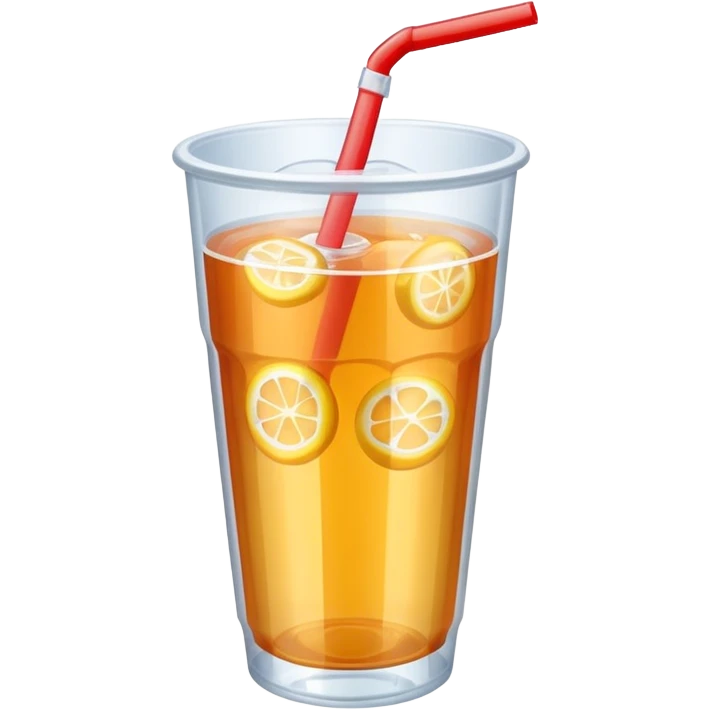 Soft drink in plastic cup (like Starbucks Cup), no logo. emoji