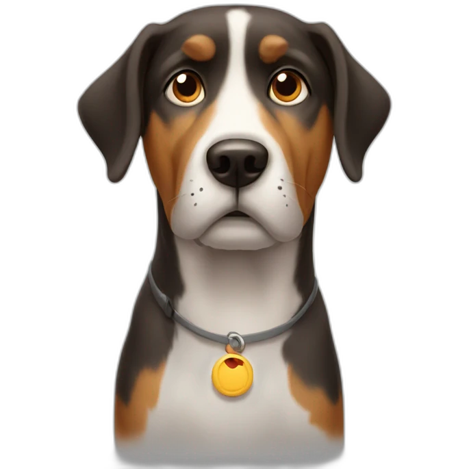 a nervous dog emoji