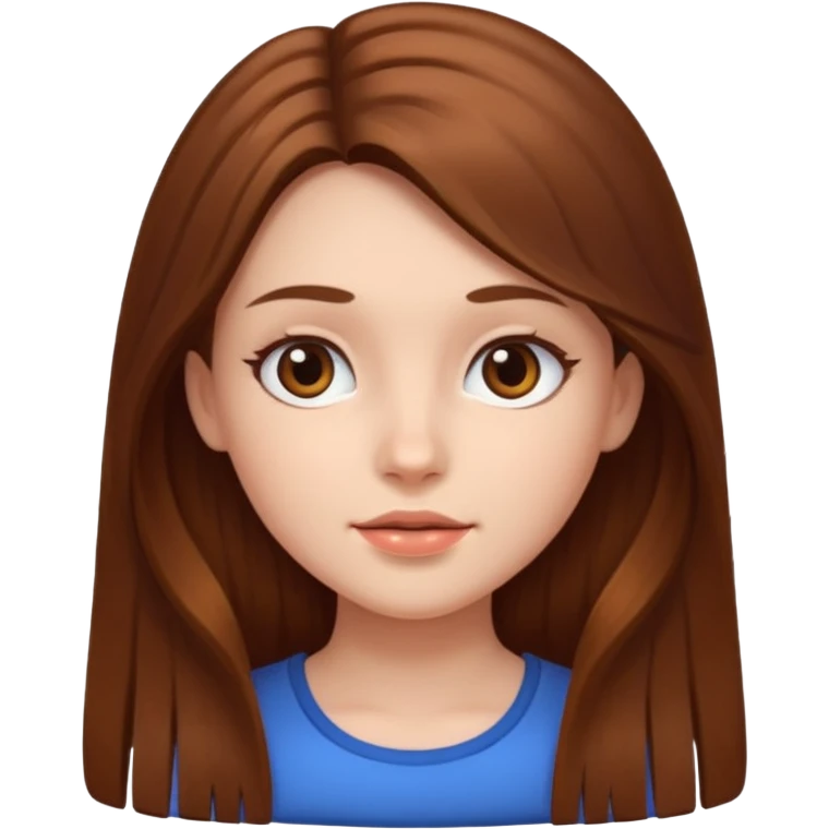 a girl with square face emoji