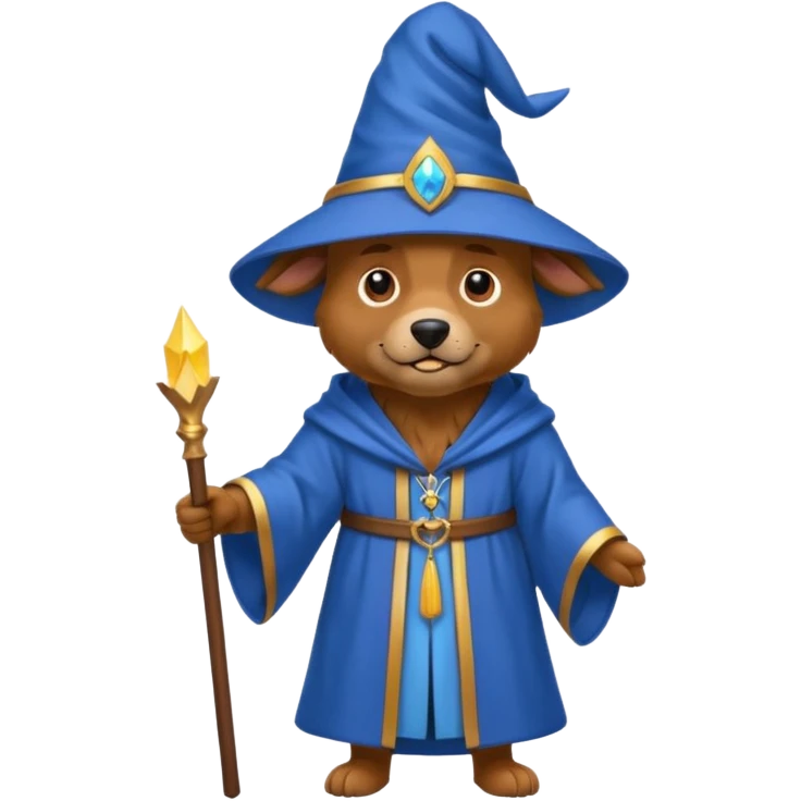 Dog wizard emoji