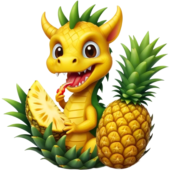 Dragon eating pineapple  emoji