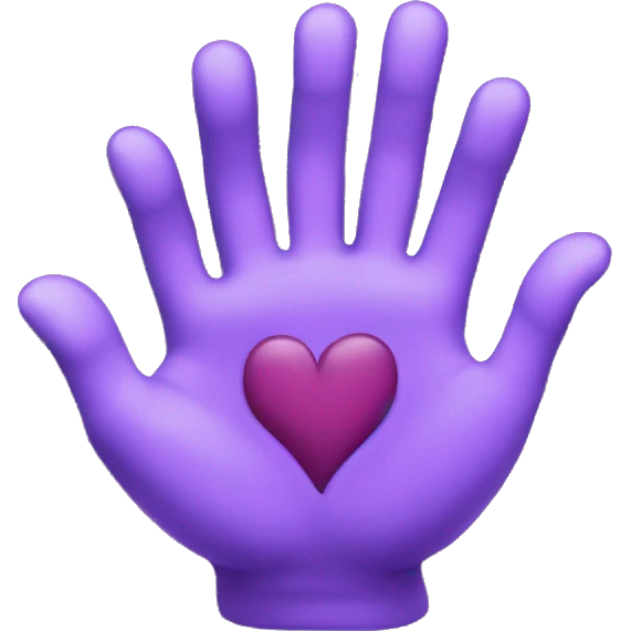 Heart made with purple hands emoji