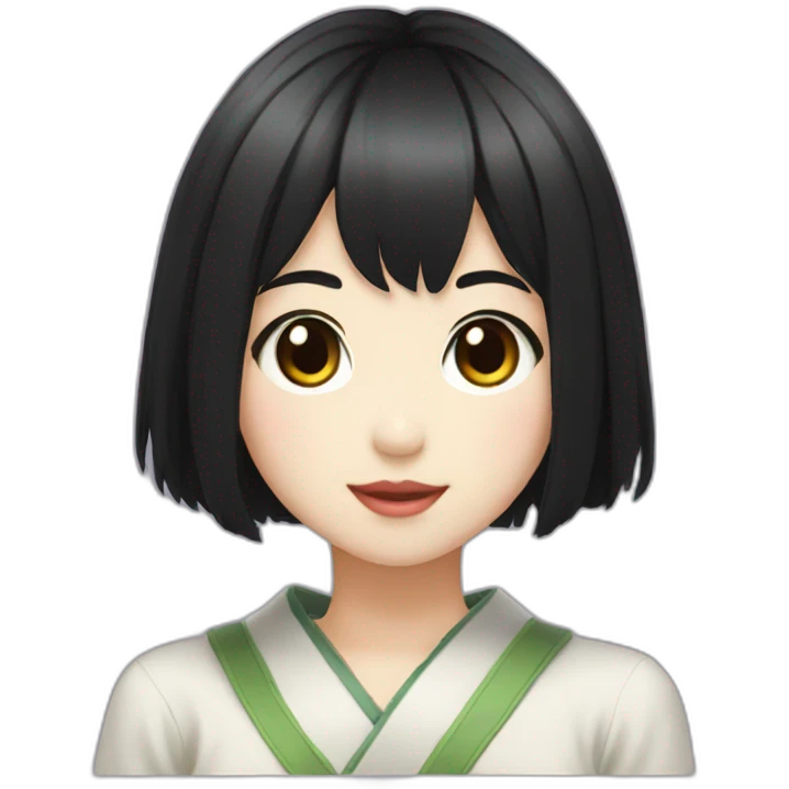 short-black-haired-Japanese-idol-girl emoji