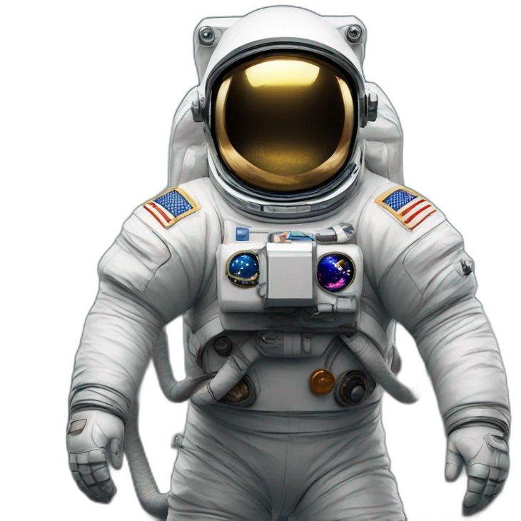 Astronaut space golf emoji