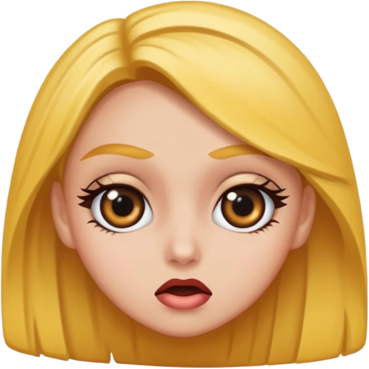 Baddie girl eye rolling at someone  emoji