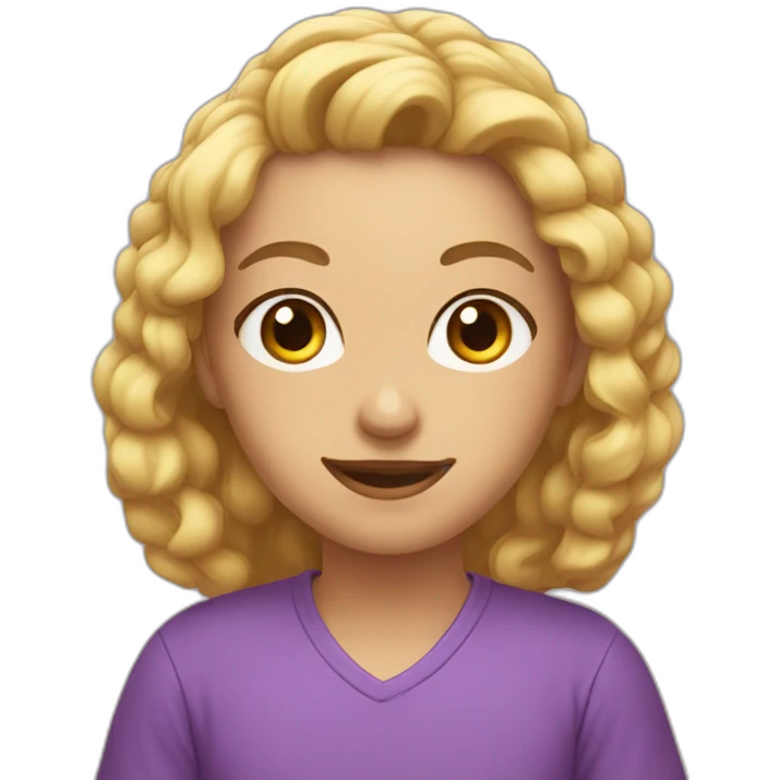 Unha lilás emoji