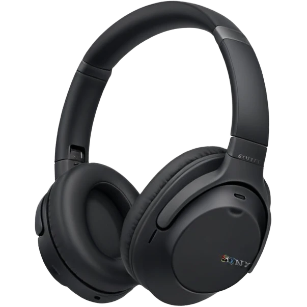 Sony whch720n balck headphones  emoji