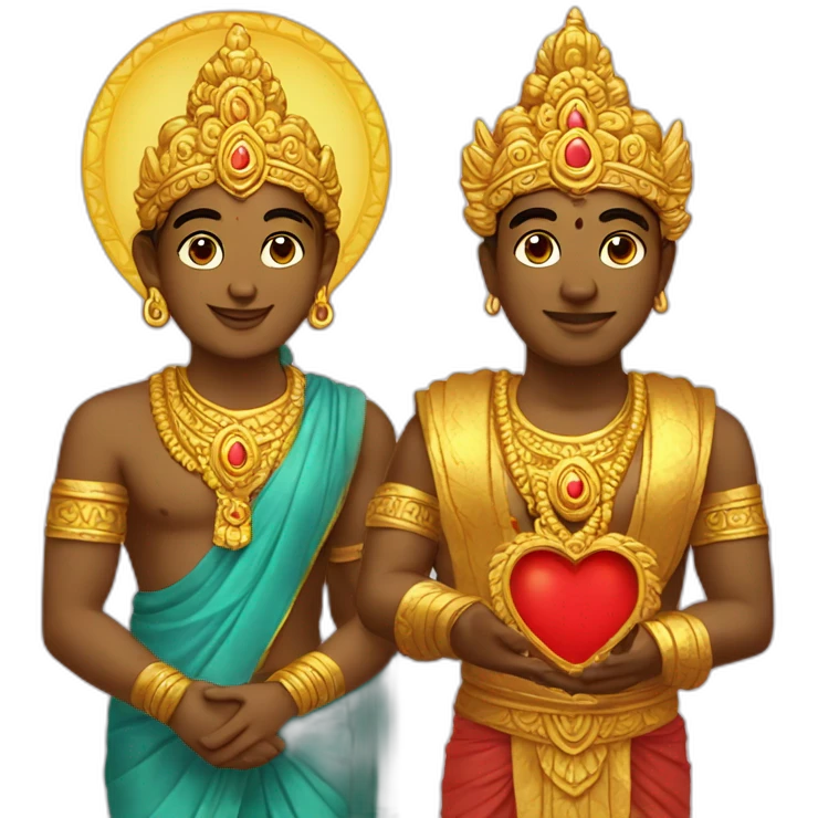 Heart with murugan emoji