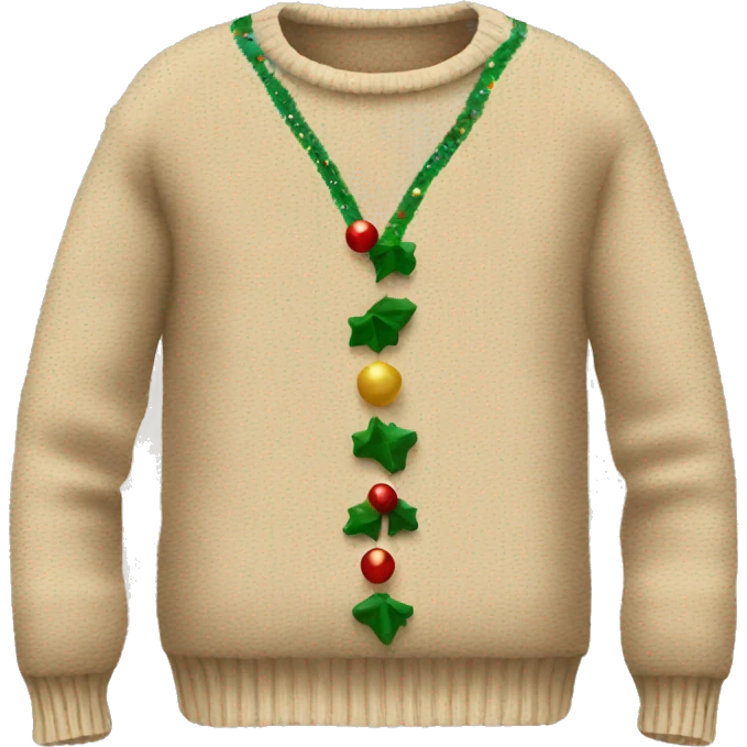 beige christmas sweater emoji