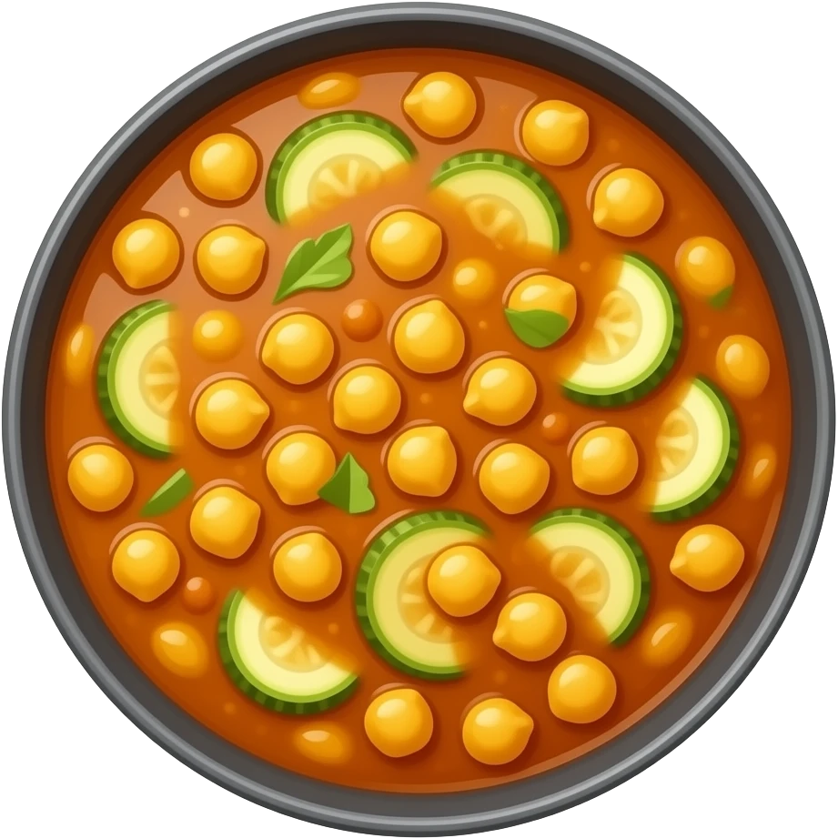 vegetable carry stew with cheack peas and zukini emoji