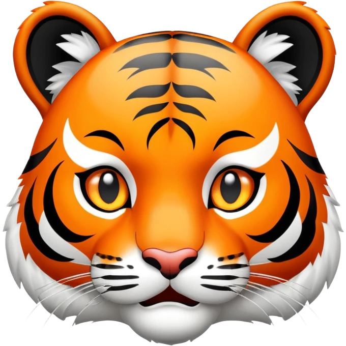 tiger face with OMG speech bubble for Twitch emote emoji
