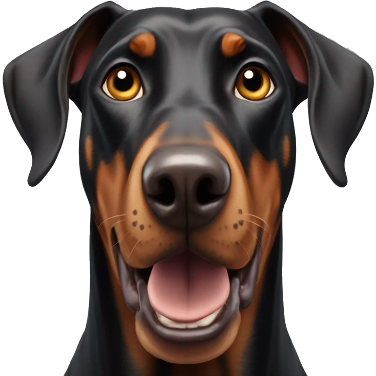 Surprised Doberman  emoji