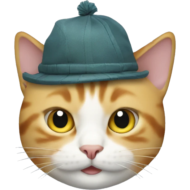 Cat with fish as hat  emoji