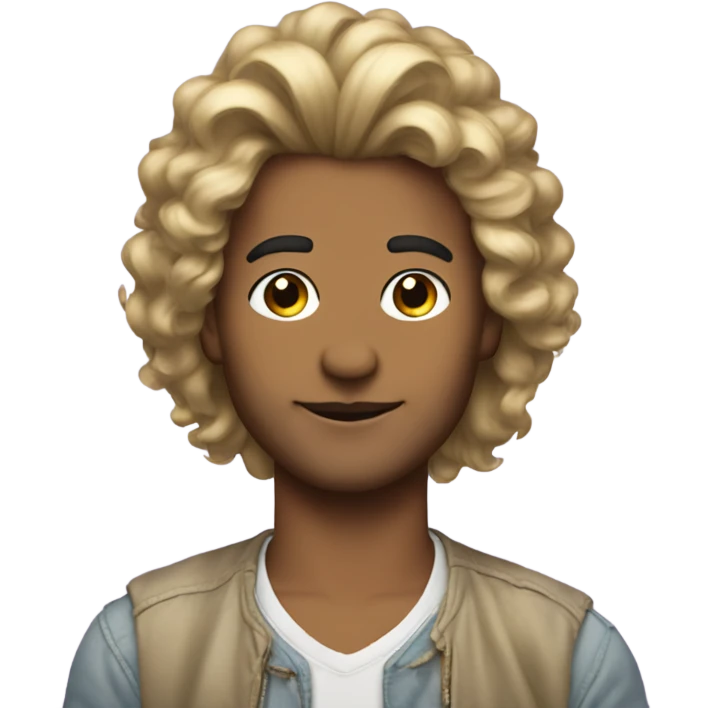 big 1980s hair emoji