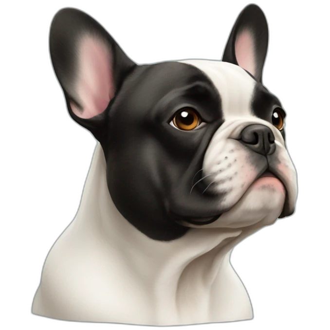 dog French Bulldog in profile emoji
