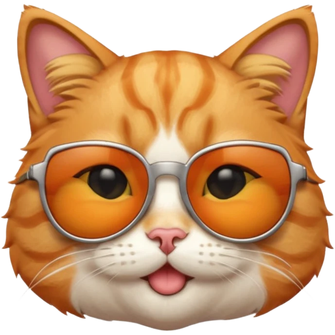 cat wearing sunglasses, winking emoji