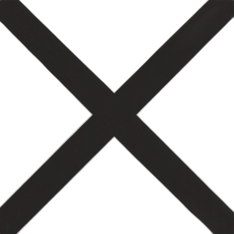 Straight Black Cross on white flag emoji