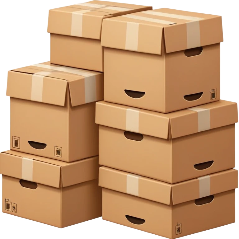 stacked shipping boxes emoji
