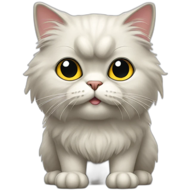 persian cat in up of house emoji