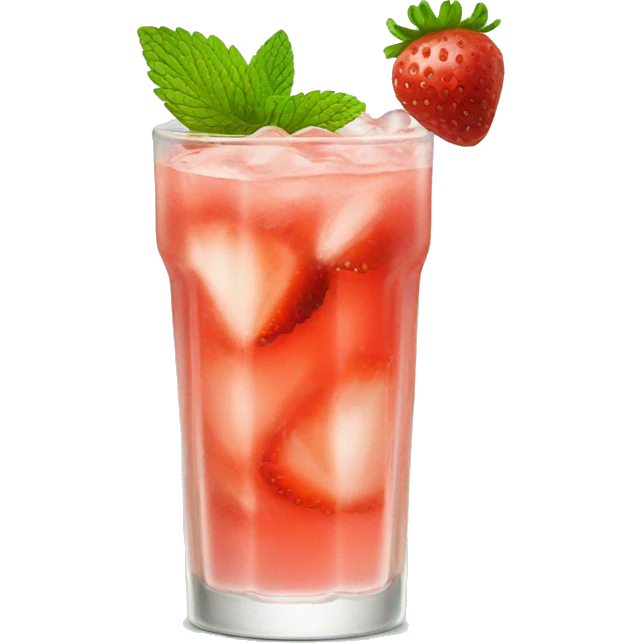 Strawberry mint fizz drink emoji