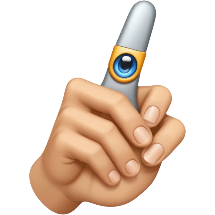 a hand with finger pointing at the camera emoji