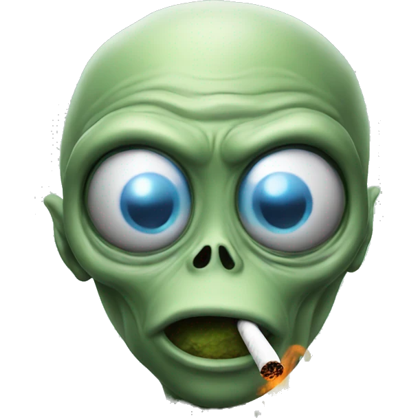 Alien smoking emoji