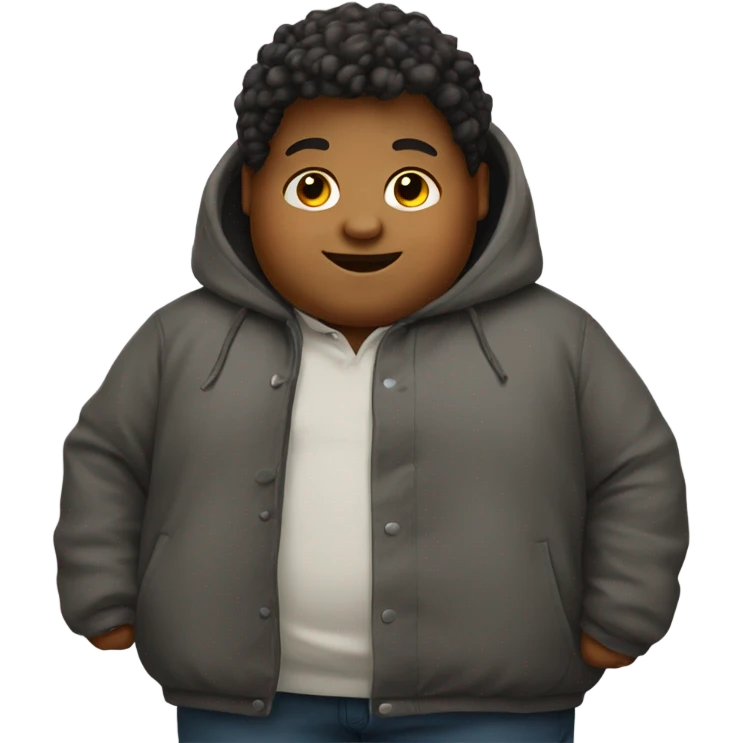 Fat kid little coat emoji