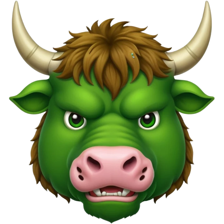 green bull face emoji