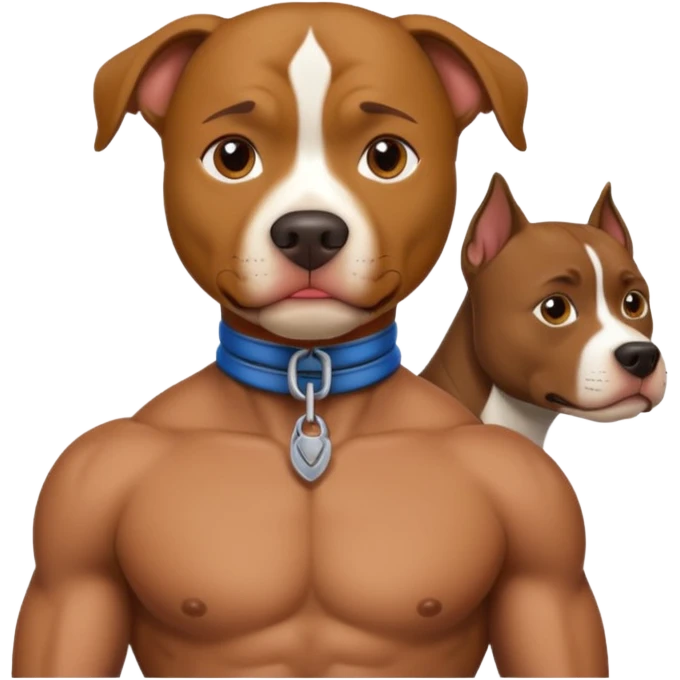 pitbull with a human neck pfp emoji