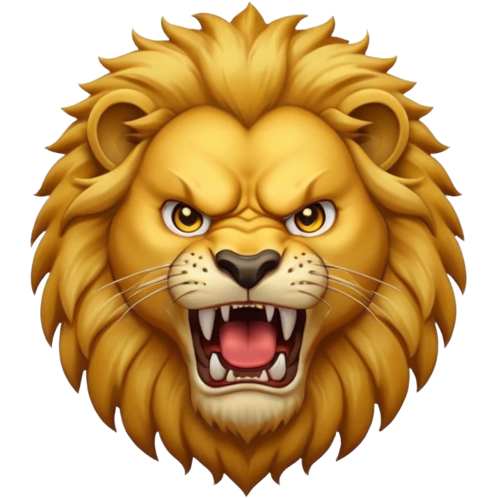 Angry lion emoji