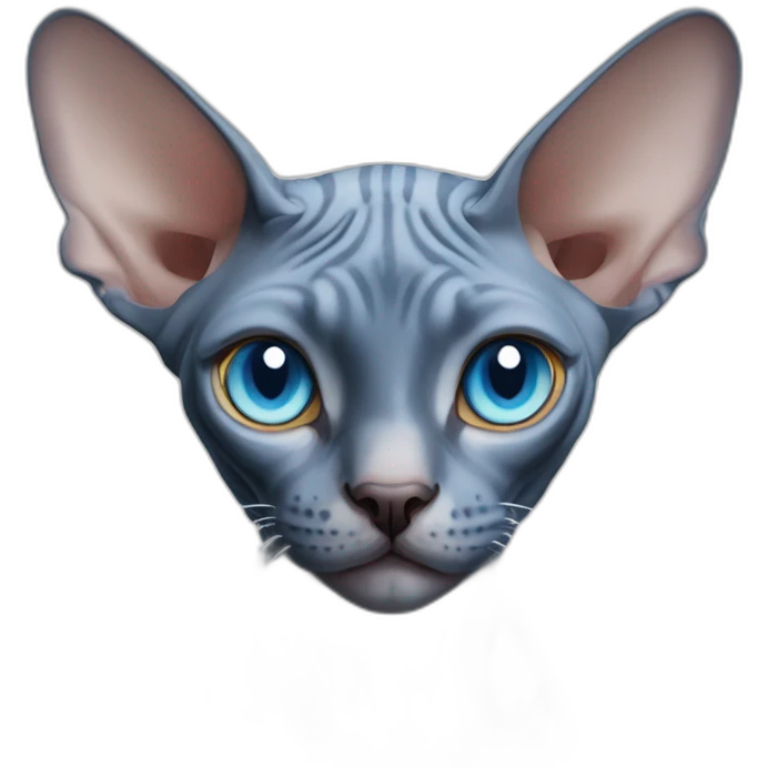 sphynx cat blue eyes emoji