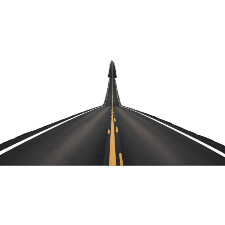 A long straight dirt road that disappears into the horizon half way up the screen from the perspective of someone sitting in the middle of the road looking down it. Flat snow fields on both sides of the road with huge looming mountains above the roads horizon line. emoji